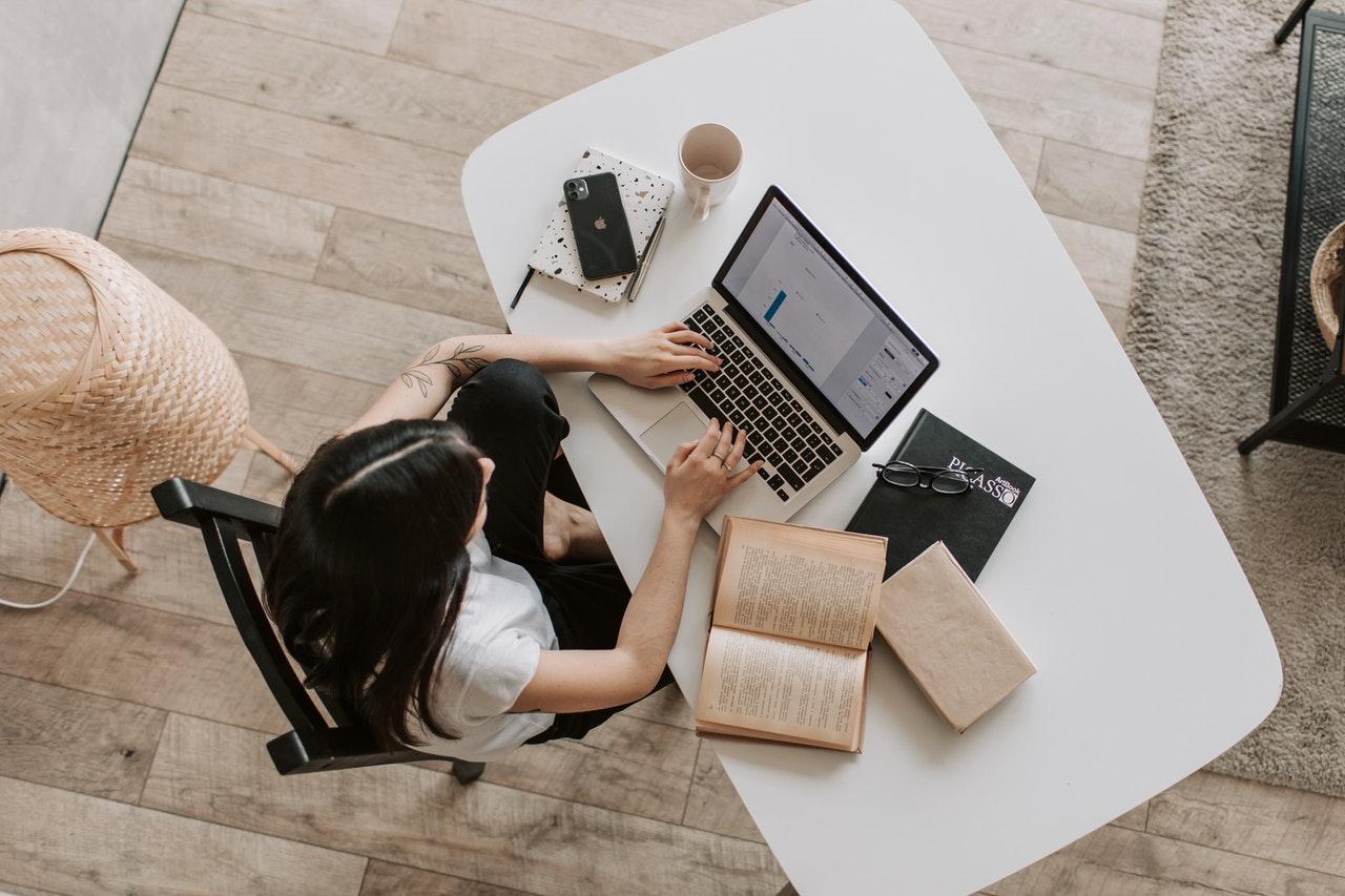 woman at desk